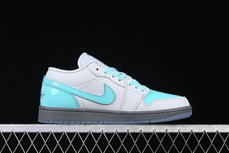All categories Air Jordan Jordan series basketball shoes Air Jordan 1 Low Air Jordan 1 Low AJ1 Joe 1 patent leather gray green low-top cultural casual sneakers HQ3599-025